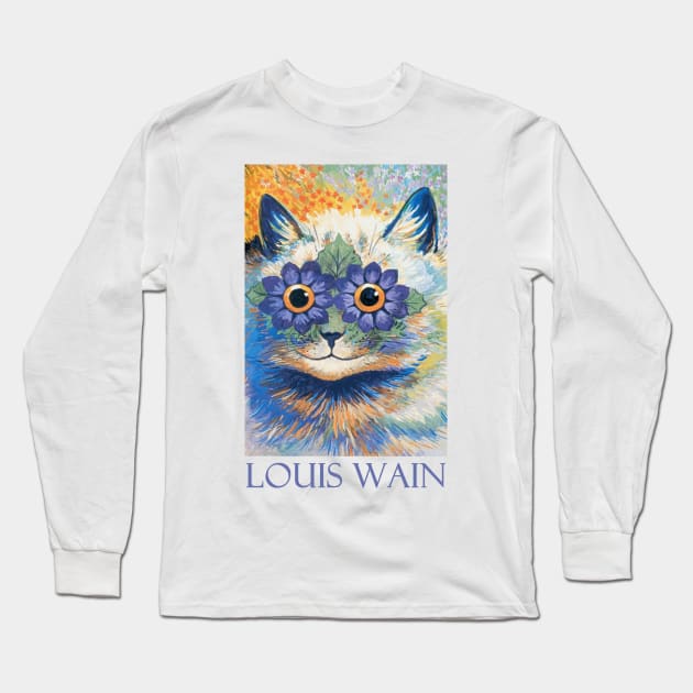 Cat with Daisy Eyes by Louis Wain Long Sleeve T-Shirt by Naves